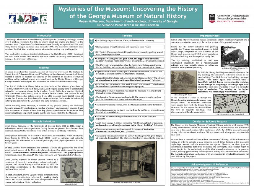 Recent research by GMNH Intern Megan McPherson has contributed to our knowledge of the early history of the museum.