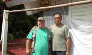 Cecil with a colleague in Taiwan in 2008